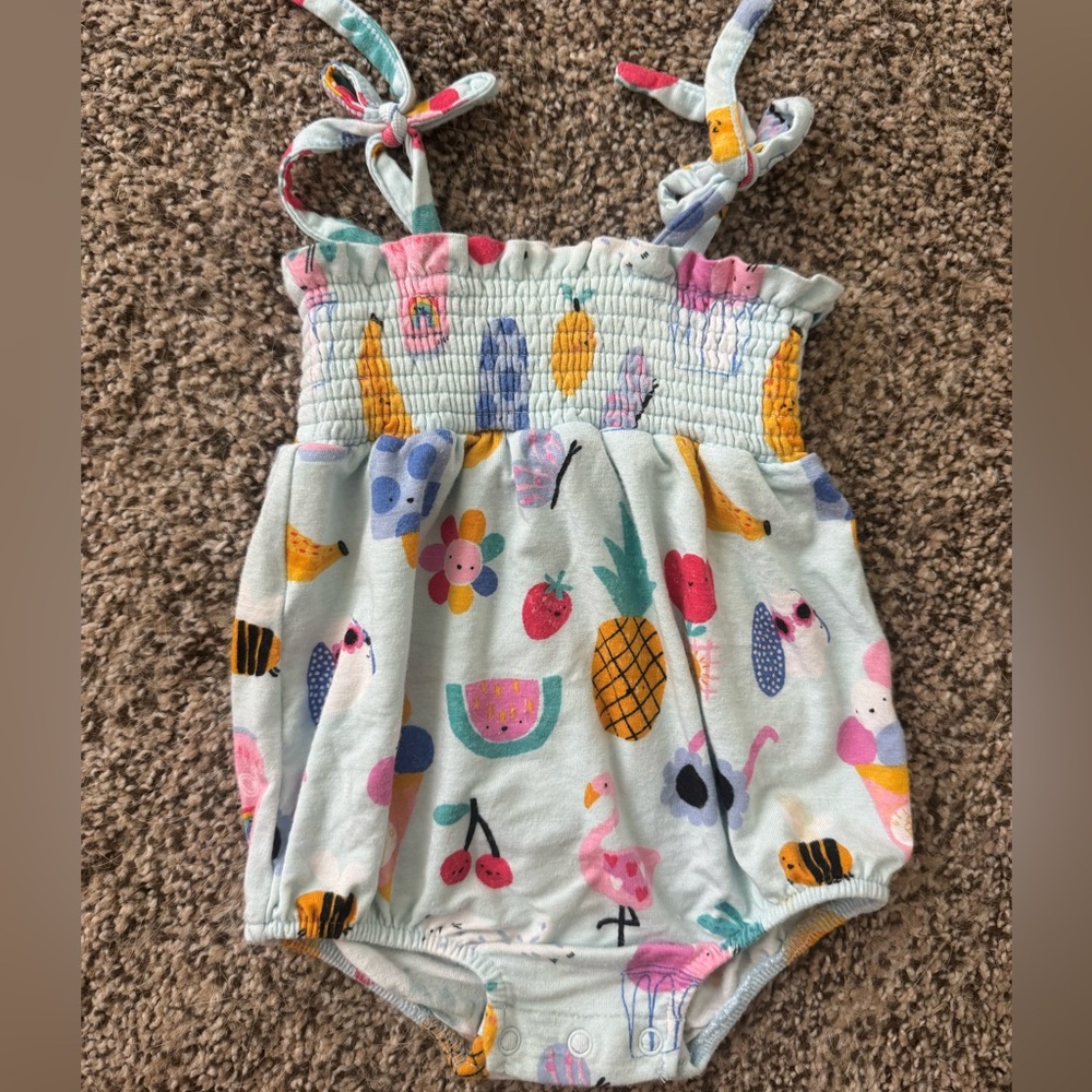 Angel Dear Bamboo Baby Romper Fun Print